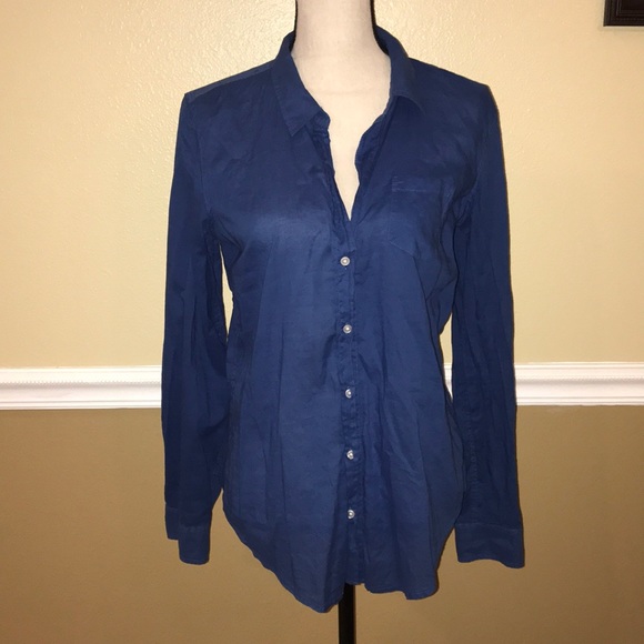 Lilly Pulitzer Tops - Lilly Pulitzer Blue cotton button down top
